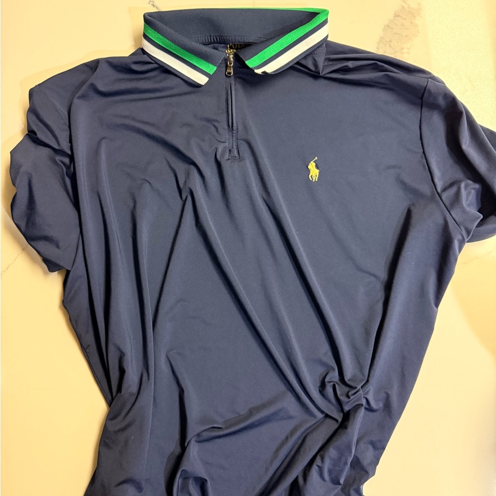 Polo by Ralph Lauren Blue and Green Classic Polo Shirt